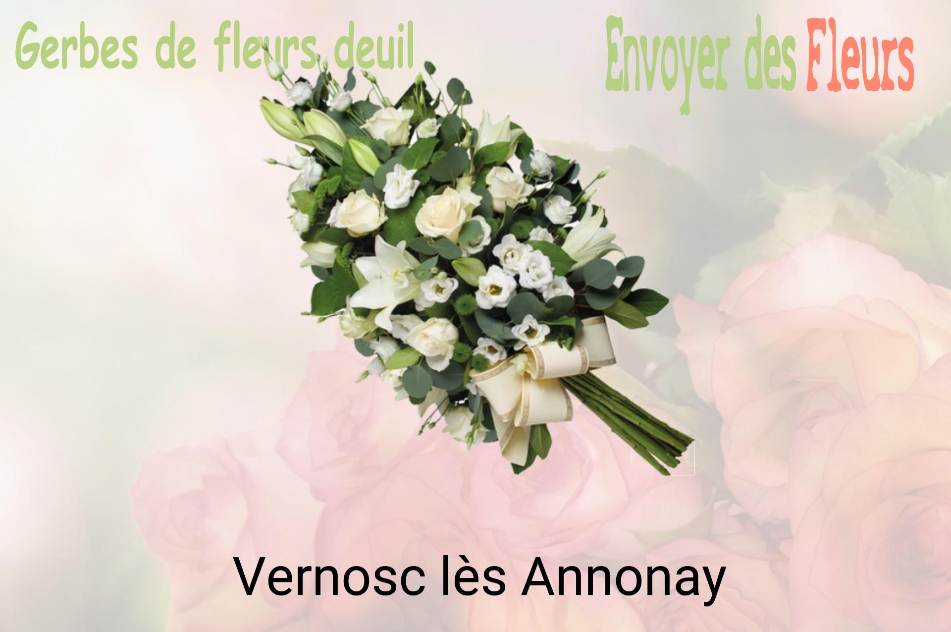 Gerbe de fleurs de deuil livrée à Vernosc-lès-Annonay